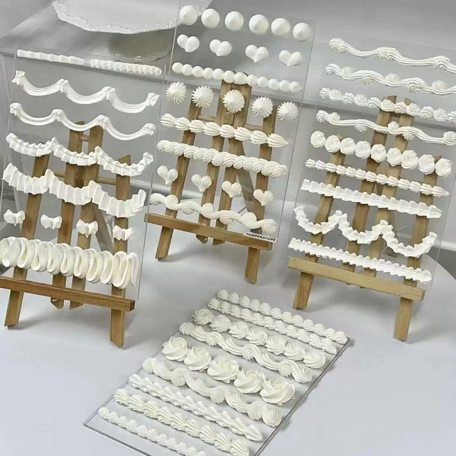 레터링 생크림 연습보드 교육 베이킹 드로잉 케잌 압출 제빵도구 수업 짜기, 1개