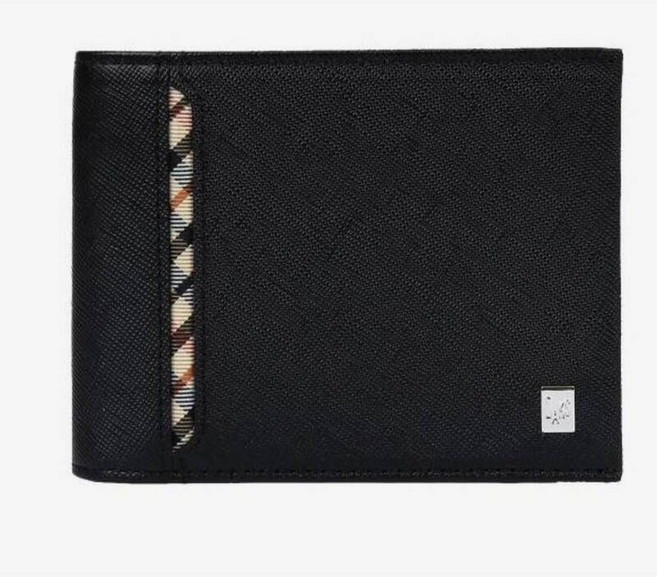 [백화점매장 정품] 닥스 블랙 오션엠보 사선체크라인 반지갑 DBWA3E905 고급스러운