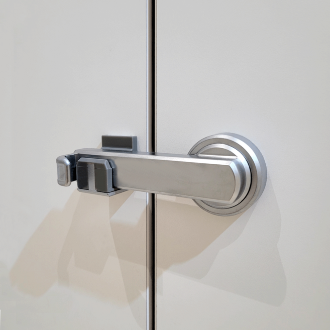 큐비클 문 잠금장치 막대형 잠금쇠 OS-220 화장실 칸막이 부속 스테인리스 고정장치, 실버, 1개