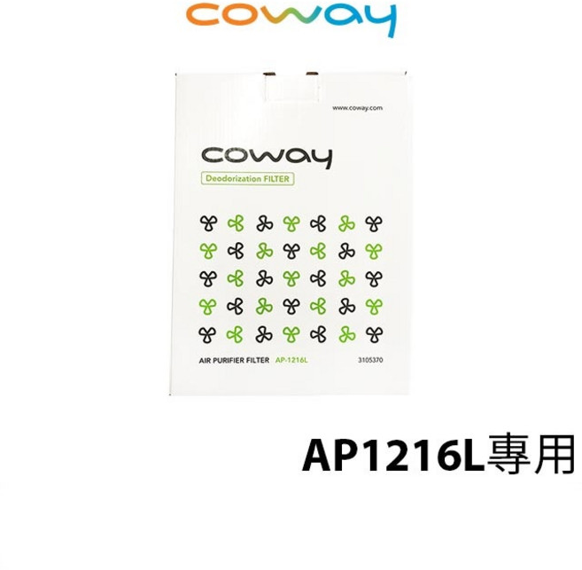 Coway 活性碳濾網 適用於 AP-1216L 空氣清淨機 (2入), 1個