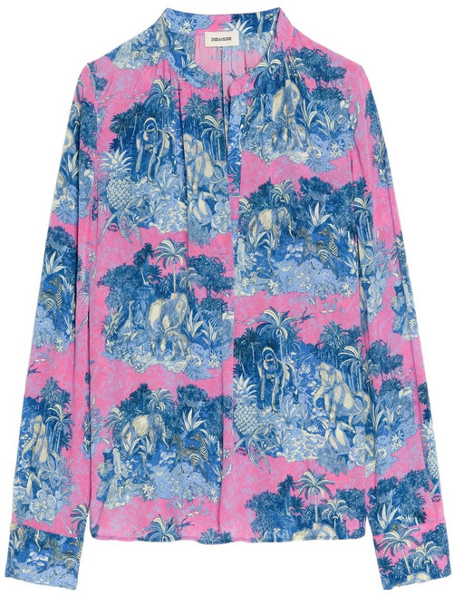 쟈딕앤볼테르 그래픽 프린트 셔츠