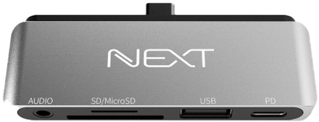 넥스트유 5in1 1포트 Type C 허브 멀티모트 어댑터, NEXT-9716TC-PD, 혼합 색상, 1개