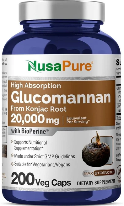 누사퓨어 글루코만난 20000mg 캡슐, 1개, 1개 - 쿠팡