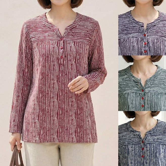 로즈맘 엄마옷 로즈맘 주강반오픈카라티셔츠