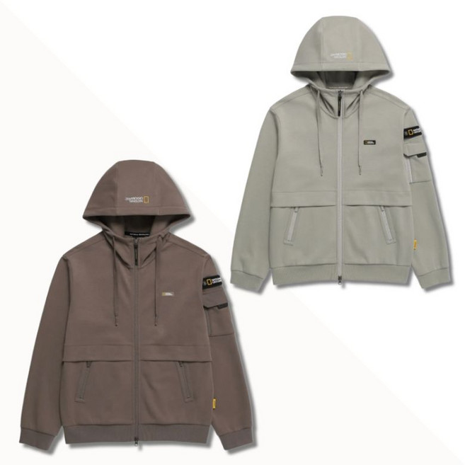 [국내매장판] 내셔널지오그래픽 후디 슐리언 소매포켓 간절기 트레이닝 남성 후리스 후드 집업