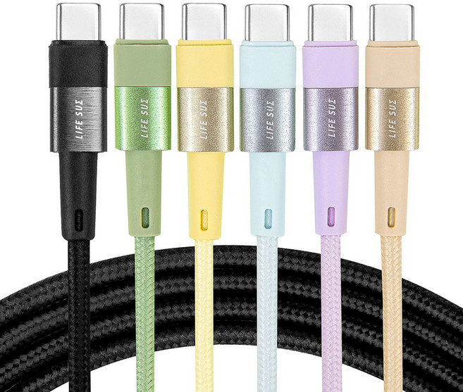 라이프썸 C to C 타입 60W 고속충전 케이블 1.5M (LFS-HA62) 5종, 1개, 블랙, 150cm