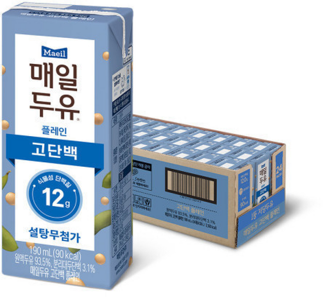매일두유 고단백, 190ml, 24세트