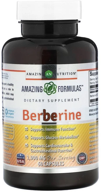 Amazing Nutrition 베르베린 500mg 60정 당대사 Berberine HCL 세로토닌, 1개 - 쿠팡