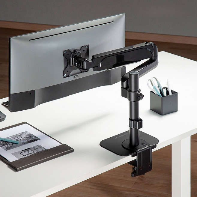 마운트뷰 책상 보호 고중량 모니터암 파손 설치 보강판 플레이트, 1개, 블랙 [EW015]