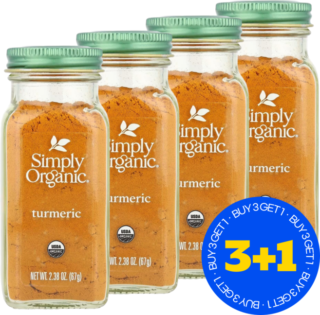 3+1 심플리오가닉 강황 67g 시즈닝 허브 향신료 / 해외직구 미국정품, 4개