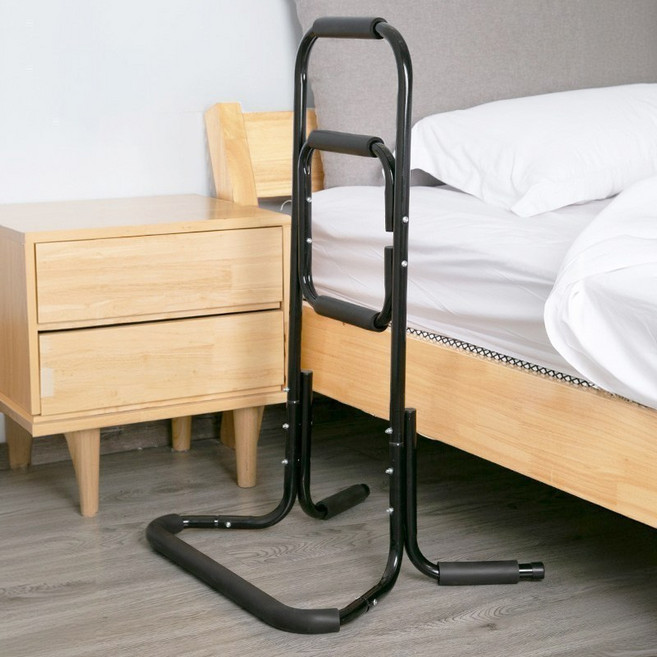 이동식 손잡이 높이조절 거치대 노인용 소파 침대 욕실 안전바 손잡이, 1개