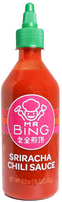 Mr. Bing Sriracha 칠리 소스 532.3ml(18온스) | 가족 소유 농장의 태국 칠리로 제작 | 소스 딥 마리네이드에 적합한 매콤하고 대담한 맛 (532.3m, Mr. Bing Sriracha 칠리 소스 532.3m, 1개, 510g
