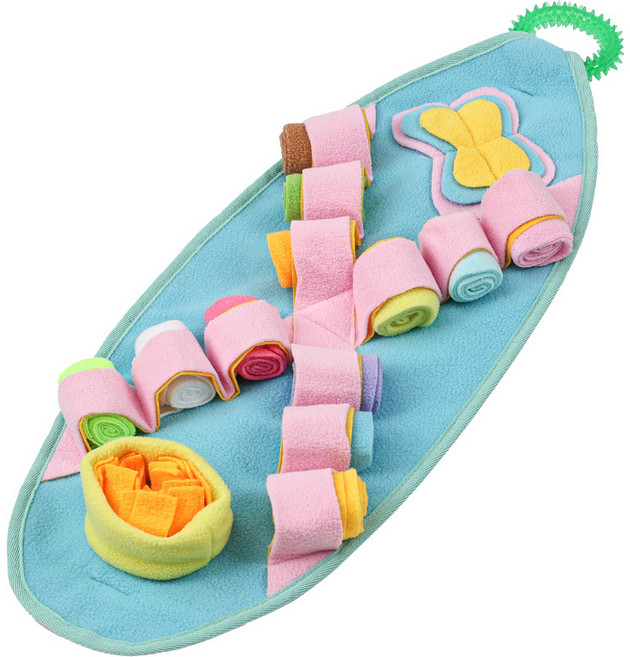 로즈그램 강아지 고양이 나비 노즈워크 퍼즐매트 지능개발 간식놀이, 1개