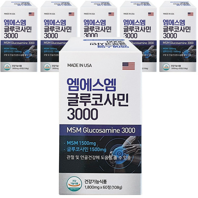 상상바이오 CNC 엠에스엠 글루코사민3000, 60정, 6개