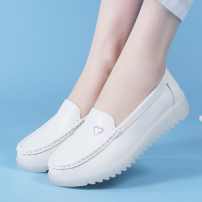 XVWO 여성 캐주얼 평화 신발 간호사 신발 통근 작업화 편안한 로우힐