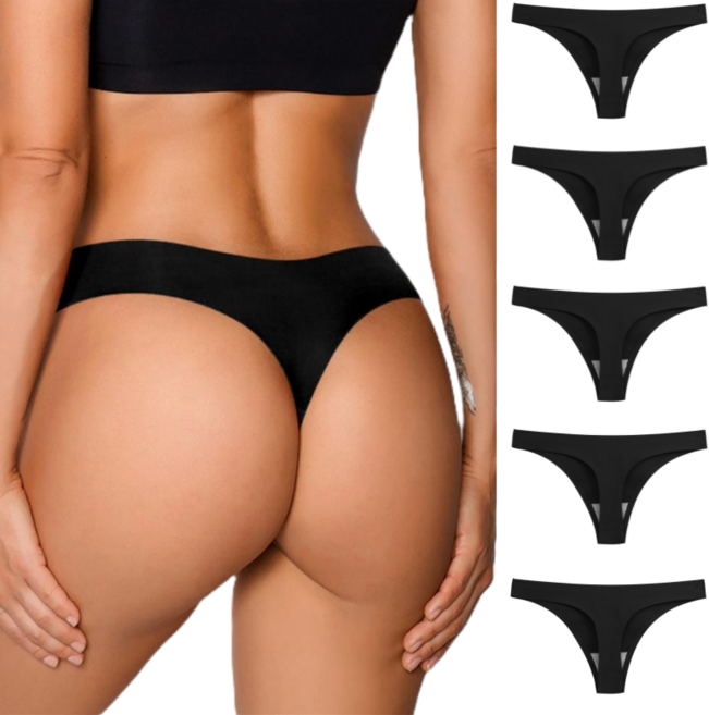 비비에스 여성 심리스 노라인 무봉제 티팬티 5장세트