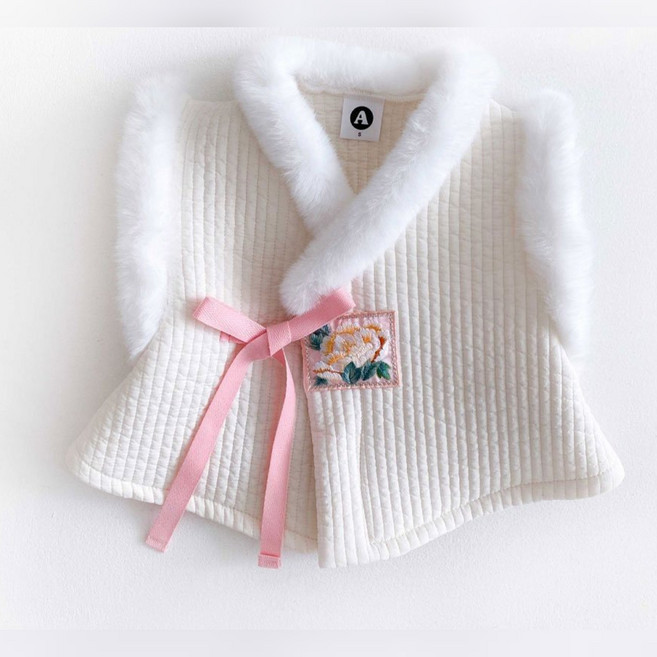 당일발송 돌아기 유아동 키즈 설빔 누빔털 남여공용 배자조끼 (2-9세)