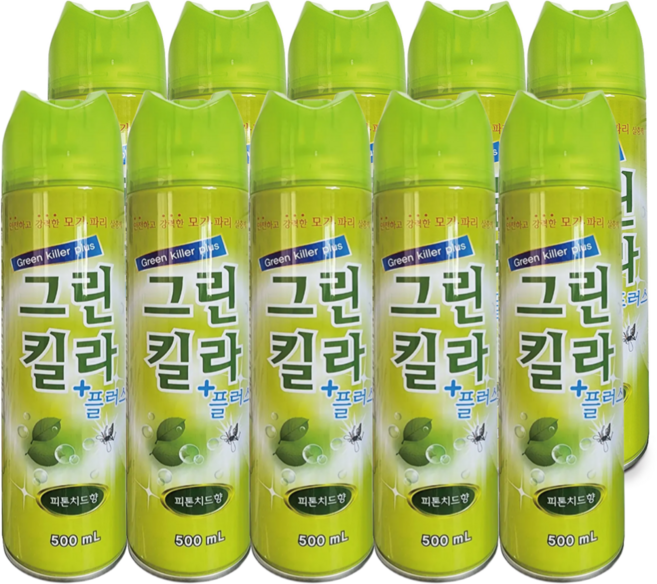 에어로솔 파리 모기 바퀴벌레 퇴치제 스프레이 살충제, 10개, 500ml