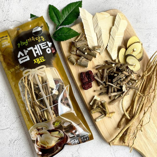 (더조은푸드) 자연그대로 삼계탕 육수 재료 (원물형), 5개