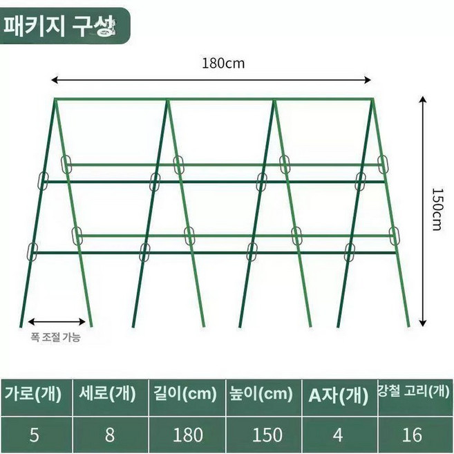 넝쿨 지지대 고추 호박 굵기 원예 포도 1개 굵기, 11mm C, 중간