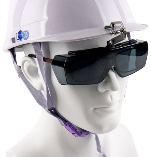 오토스 산업용 안전모장착용 클립형 보호안경 헬멧보안경 자외선차단 Anti-UV (겸착용가능), 1개