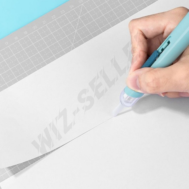 세라믹 안전커터칼 문구 다꾸 초등 어린이 학용품칼 초등학생칼 안전컷터칼, 화이트