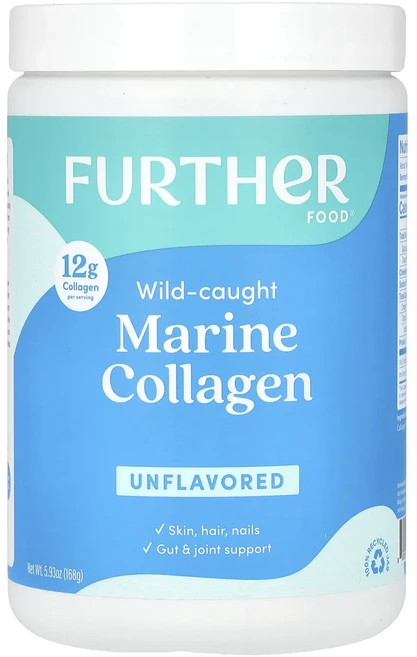 Further Food 자연산 해양 콜라겐 무맛 168g(5.93oz), FurtherFood자연산해양콜라겐무맛168g593oz, 1개 - 쿠팡