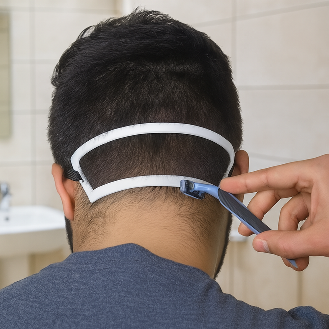 뒷목 라인 정리용 넥라인 커트 가이드 스타일링 도구, 1개, 화이트