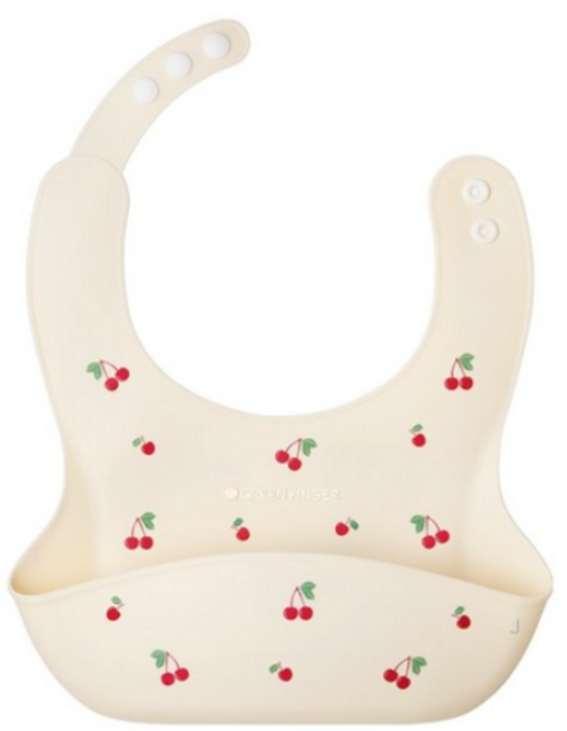 베베그로우 국내생산 실리콘 똑딱이 턱받이, 체리, 1개입, 20개