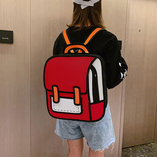 마술사 데일리 가벼움 만화 백팩 여행용 여성 남자 학생 책가방