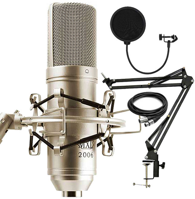 MXL2006 콘덴서마이크+굴절스탠드+팝필터+케이블 패키지, MXL2006+굴절스탠드+팝필터+케이블
