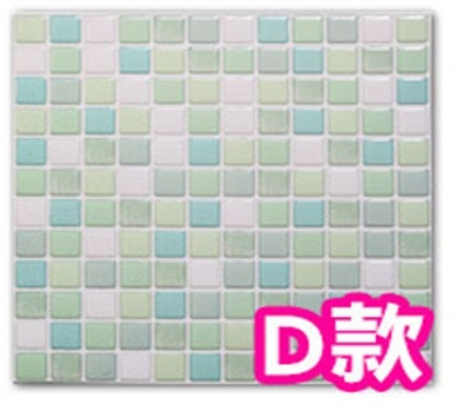 3D立體馬賽克壁貼 水晶滴膠自黏牆貼 廚房浴室裝飾, 1個, D款, D款