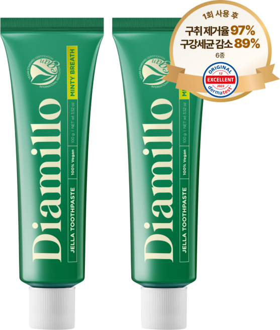 디아밀로 젤라 치약 민티 브레스, 100g, 2개