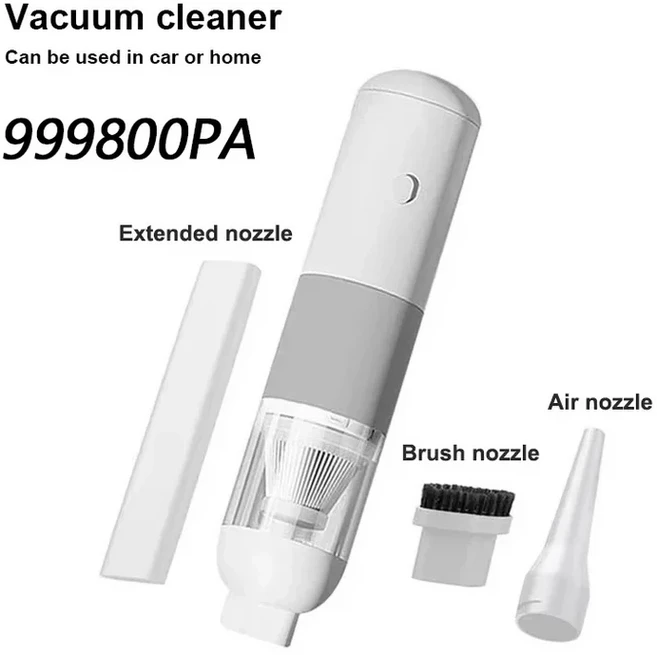 샤오미 미지아 자동차 진공 청소기 강력한 고출력 흡입 미니 무선 핸드헬드 사이클론 가정용 신제품, 02 gray Set