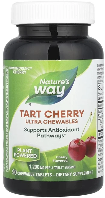 네이처스웨이 타트 체리 울트라 츄어블 400mg Nature's Way Tart Cherry Ultra Chewables 400 mg 90정, 1개 - 쿠팡