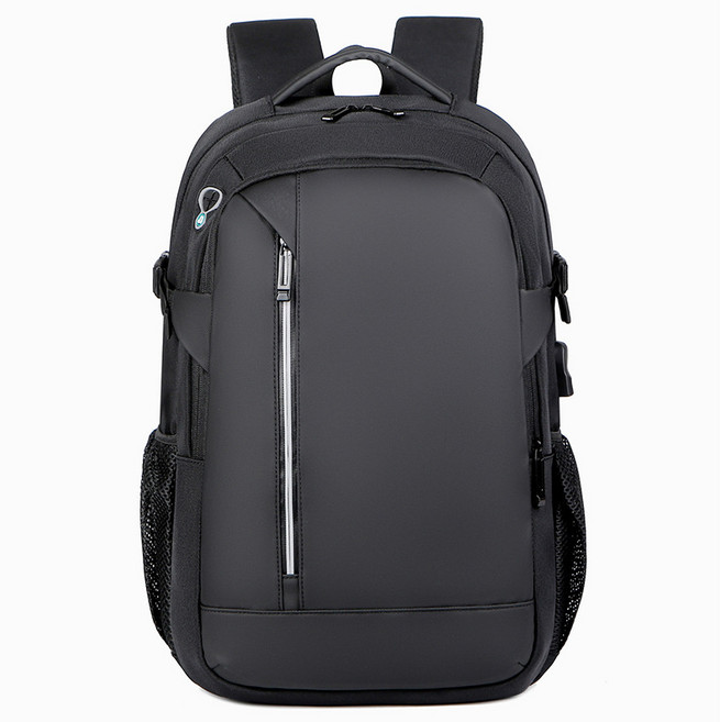 백팩 남녀 출장 비즈니스 통근 백팩 17인치 컴퓨터 가방 남녀 빅 휴대용 방수 패션, 블랙