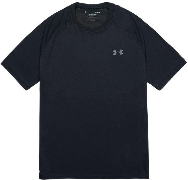 언더아머 테크 2 숏 슬리브 블랙 그래파이트 1326413-001