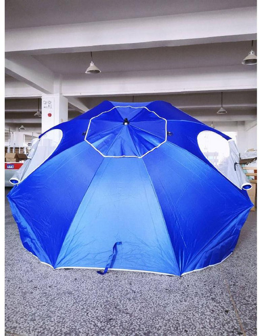 텐트 낚시 우산 야외 차양막 텐트우산 아웃도어 그늘막 휴대용 돔형텐트, C. 로열 블루 2.4미터
