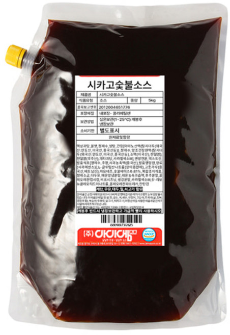 아이엠소스 시카고숯불소스 업소용 대용량 박스상품, 5kg, 4개