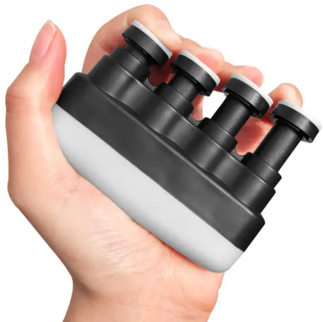 휴대용 손가락 악력기 피아노 트레이너, 1개, 그레이