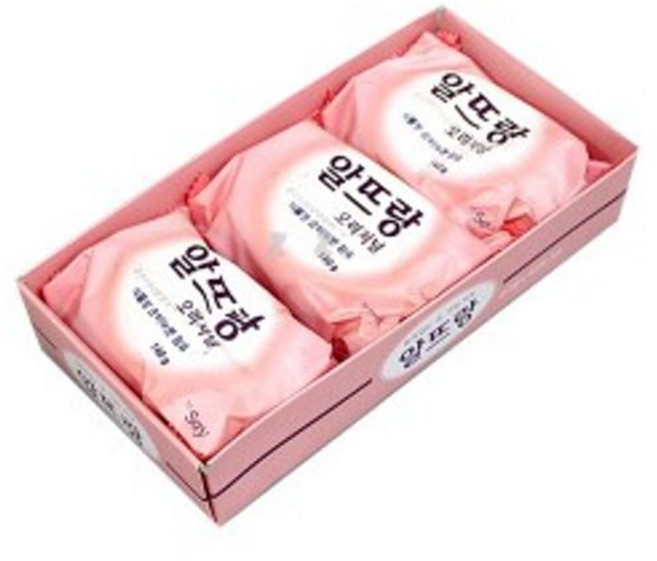 알뜨랑 오리지널 비누 핑크 140g X 3입 세안비누 세수, 9999