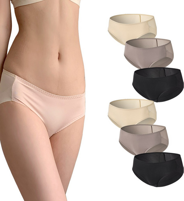언더샤인 여성 무형광 노라인 햄팬티 데일리 팬티 6종 세트