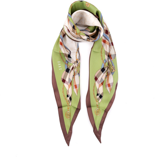 [백화점 선물포장] 닥스 스카프 실크 방도 쁘띠 미니 마름모 스카프