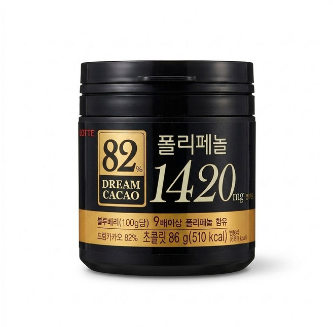 롯데 드림카카오 82% 폴리페놀 초콜릿, 86g, 6개