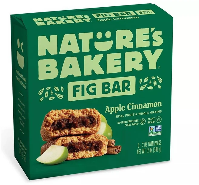 네이쳐스베이커리 피그 바 애플 시나몬 6개입, 340g, 1개 - 쿠팡