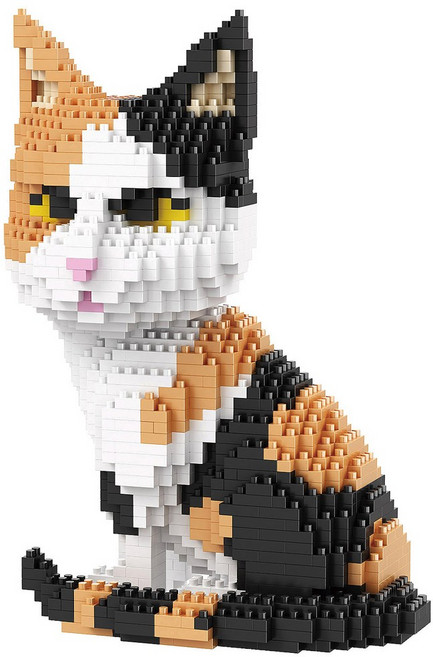 [알꿀밤-나노블럭-마이펫] BA빅 고양이 삼색이, 1개