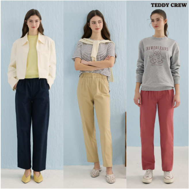 [테디크루] ■O TEDDY CREW 여성 세미 배럴핏 치노 팬츠 3종 (T22W)