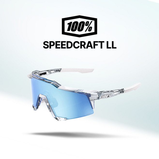 100% 고글 스피드크래프트 LL 자전거 야구 골프 스포츠 선글라스 100퍼센트 100프로(07), 23.폴리시드클리어/블루미러(59), 1개