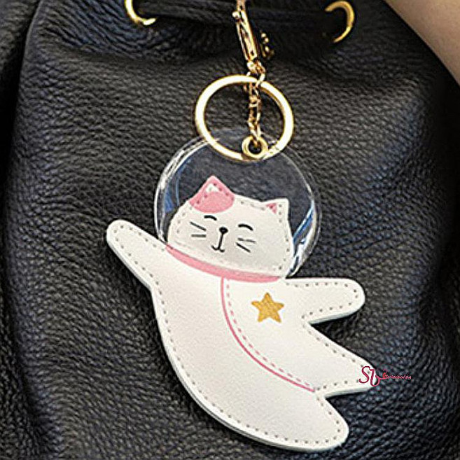 키링 고양이 열쇠 곰돌이 동물 차키 가방 애니멀 가죽 곰키링 키홀더 고리 차키링 우주모자 차량용qcl840