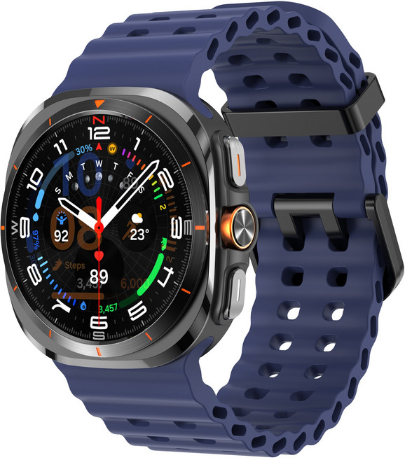 밴드톡 갤럭시워치 호환 울트라1/2 47mm 스포츠 스트랩 마린 밴드 갤럭시워치8 울트라 호환, 미드나잇블루, 1개